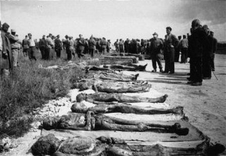 Local Germans are forced to view bodies of victims